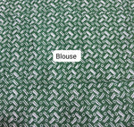 Elegant green mulmul cotton saree blouse