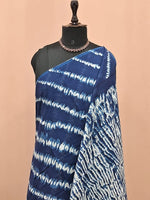 Navy blue mulmul cotton saree 1