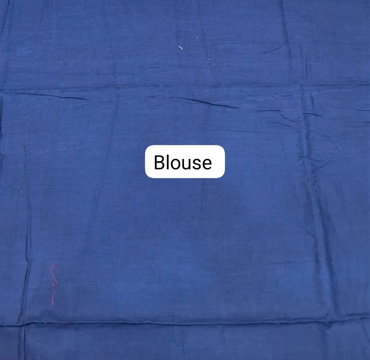 Navy blue mulmul cotton saree Blouse