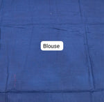 Navy blue mulmul cotton saree Blouse