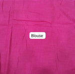 Graceful rani pink mulmul cotton saree  Blouse