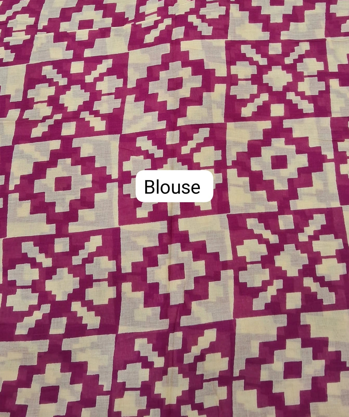Elegant beige mulmul cotton saree  Blouse