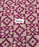 Elegant beige mulmul cotton saree  Blouse