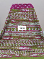 Pink Mulmul Cotton Saree Pallu