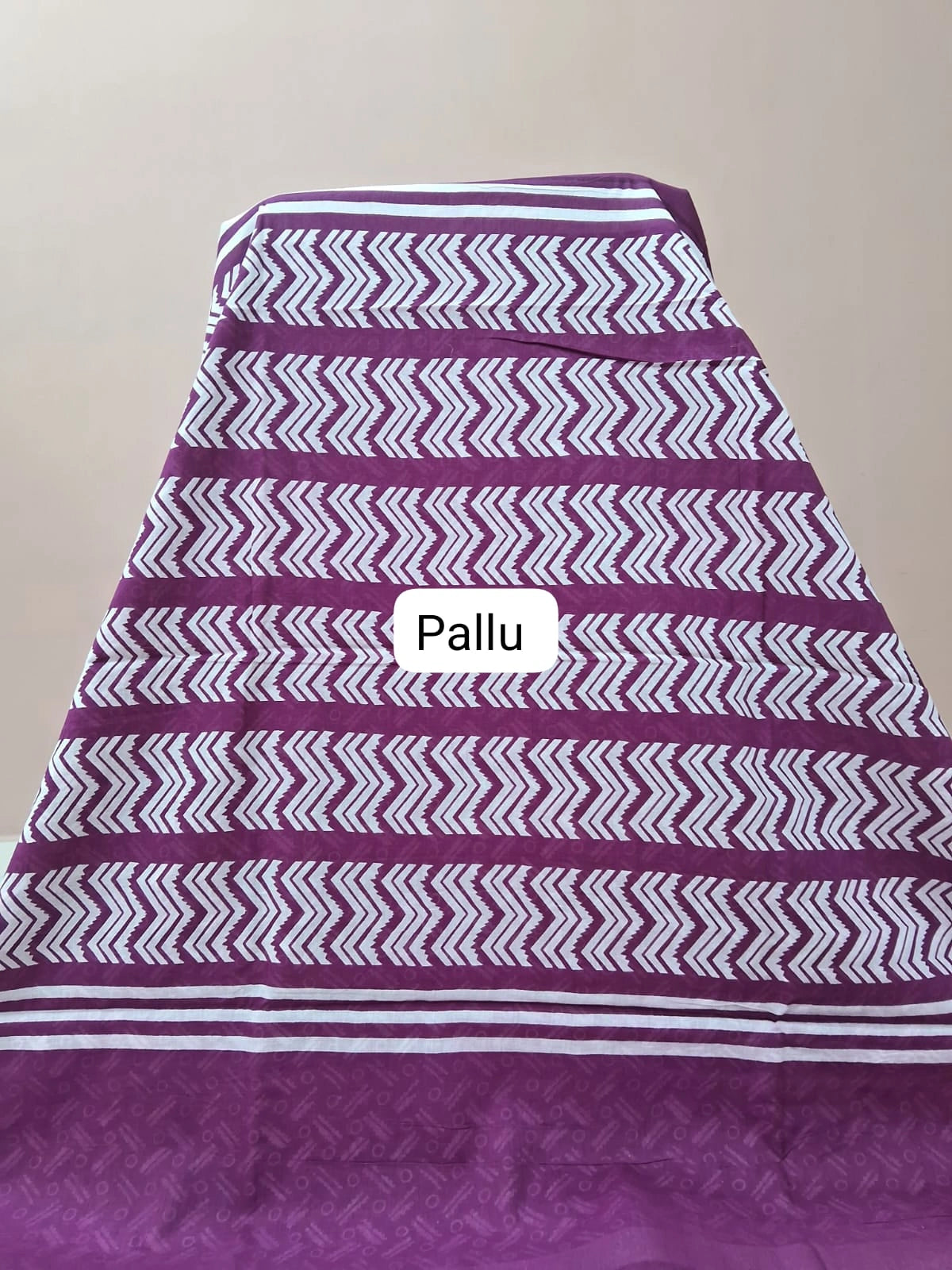 Wine Mulmul Cotton Saree Pallu