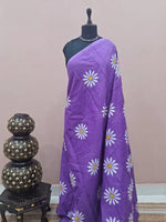 Lavender Mulmul Cotton Saree 