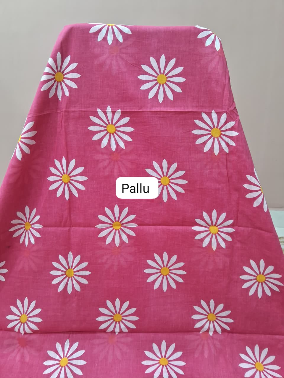 Pink Mulmul Cotton Saree Pallu