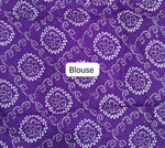 Pure Purple Mulmul Cotton Saree blouse