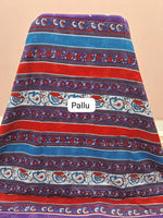Pure Purple Mulmul Cotton Saree pallu
