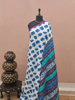 White Mulmul Cotton Saree 