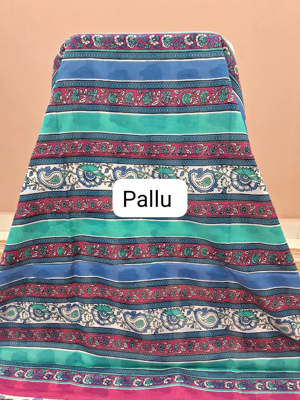 White Mulmul Cotton Saree  Pallu