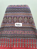 Dark Purple Mulmul Cotton Saree  Pallu