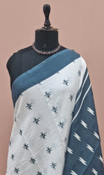White Pure Mulmul Cotton Saree 1