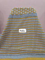 Light Mustard Yellow Mulmul Cotton Saree Pallu