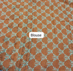 Orange Mulmul Cotton Saree blouse