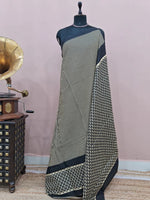 Black Mulmul Cotton Saree 