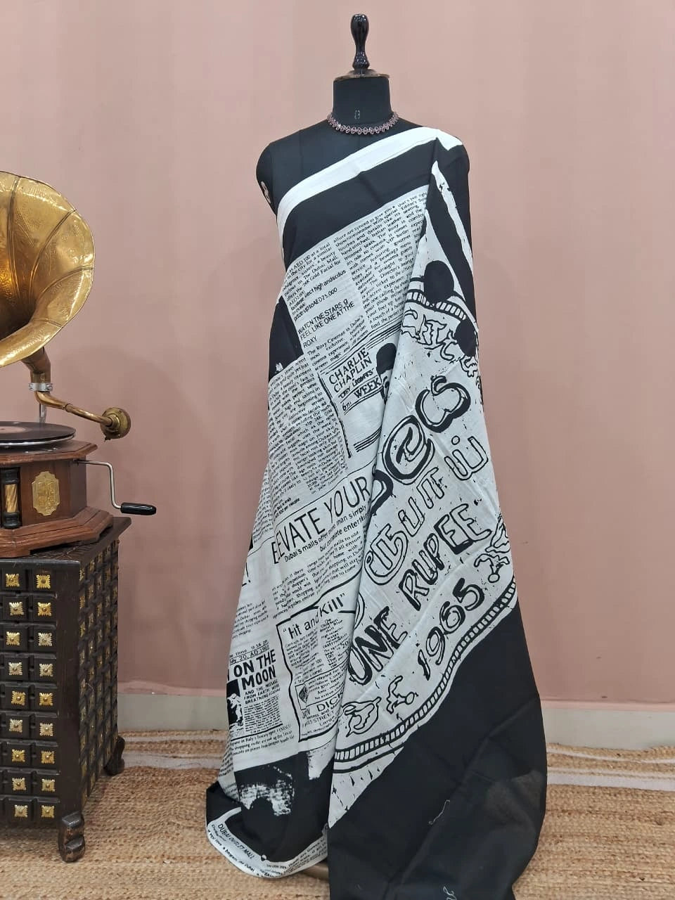White Mulmul Cotton Saree