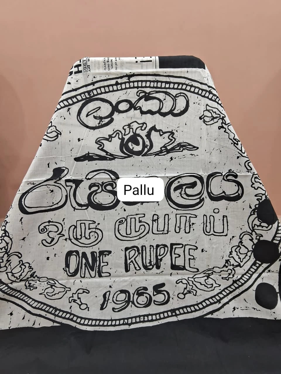 White Mulmul Cotton Saree pallu