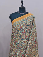 Cream Mulmul Cotton Saree 1