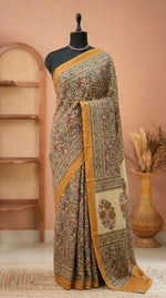 Cream Mulmul Cotton Saree 