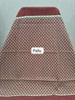 Brick Red Mulmul Cotton Saree Pallu