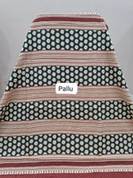 Beige Pure Mulmul Cotton Saree Pallu