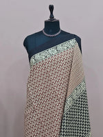 Red Mulmul Cotton Saree 1