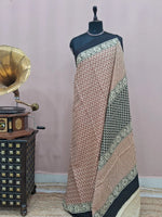 Red Mulmul Cotton Saree