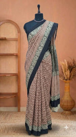 Red Mulmul Cotton Saree