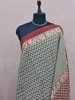 Black Mulmul Cotton Saree 1