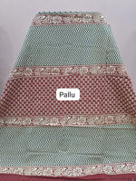 Black Mulmul Cotton Saree Pallu