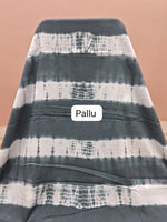 Grey Mulmul Cotton Saree pallu