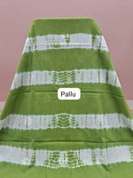 Leaf Green Mulmul Cotton Saree pallu