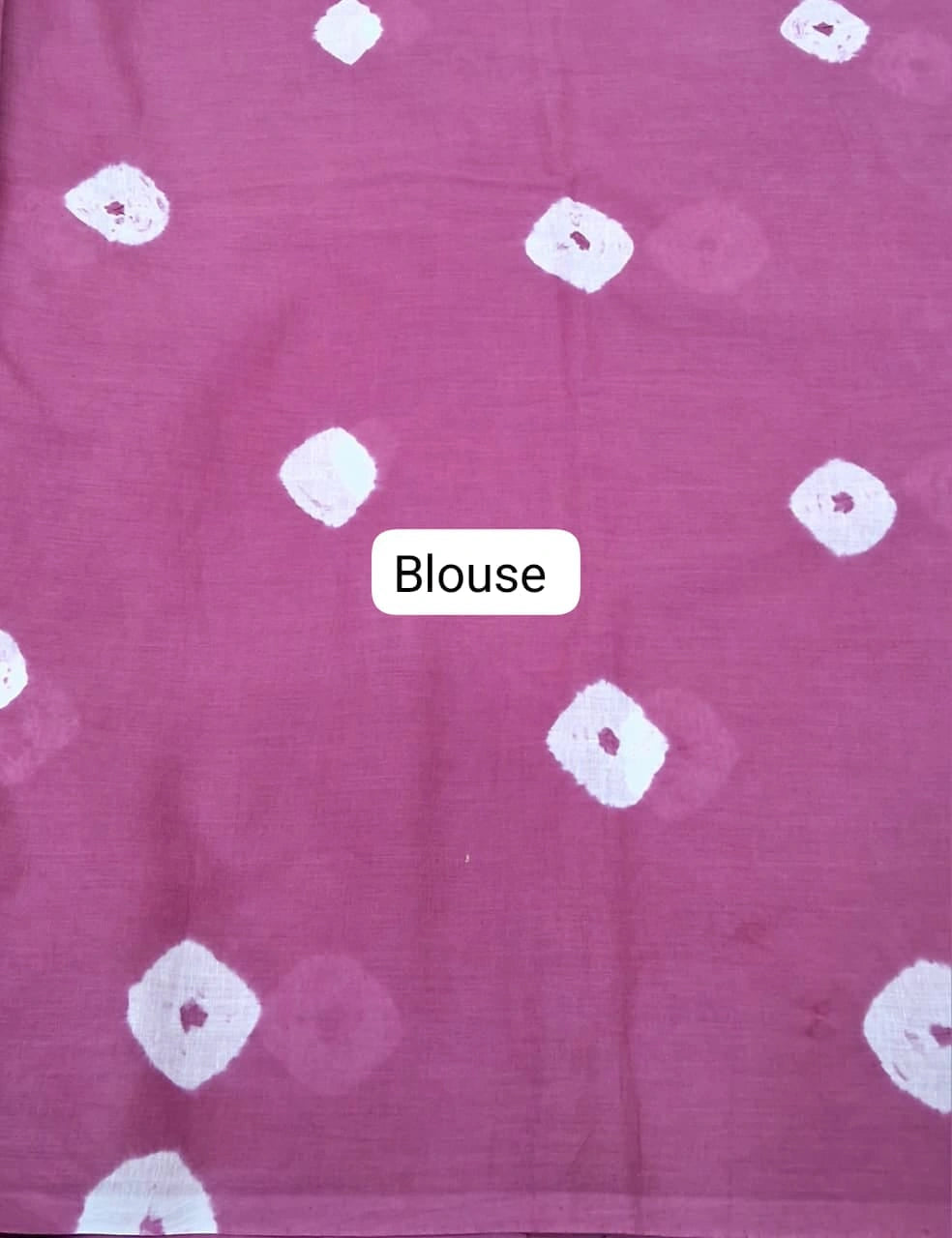 Dark Onion Pink Mulmul Cotton Saree Blouse