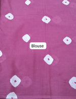 Dark Onion Pink Mulmul Cotton Saree Blouse