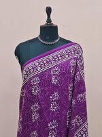 Wine Mulmul Cotton Saree 1