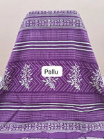 Wine Mulmul Cotton Saree Pallu