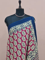 Pink Pure Mulmul Cotton Saree 1
