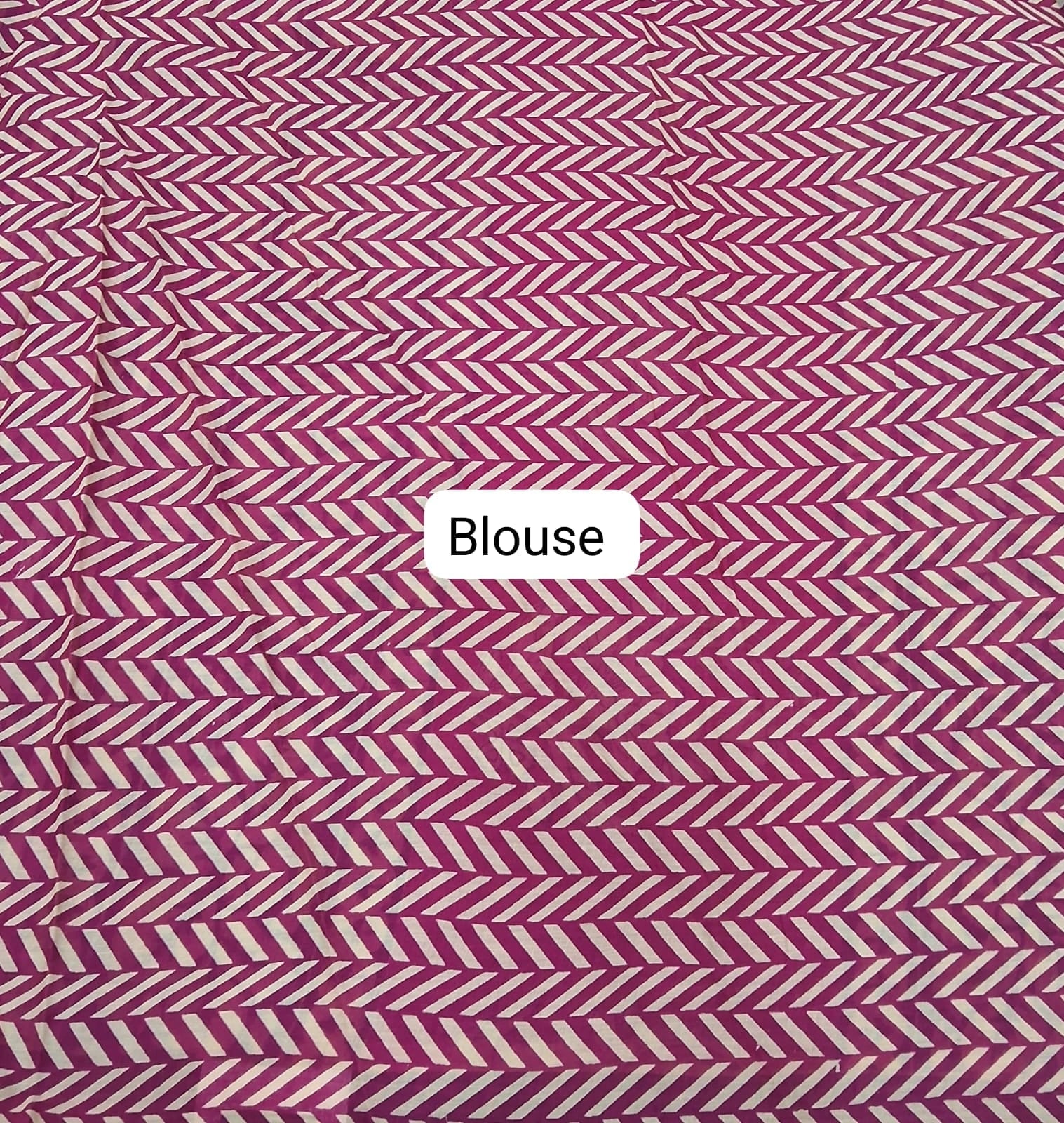 Pink Pure Mulmul Cotton Saree blouse