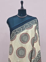 Cream Mulmul Cotton Saree 1