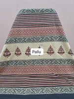Cream Mulmul Cotton Saree pallu