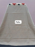 Dark Peach Mulmul Cotton Saree Pallu