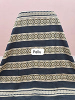 Black Pure Mulmul Cotton Saree pallu