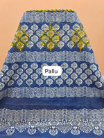 Mustard Yellow Mulmul Cotton Saree Pallu
