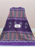 Purple Mulmul Cotton Saree Pallu