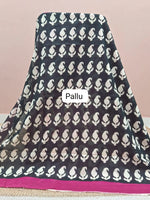 Rani Pink Mulmul Cotton Saree pallu