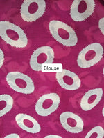 Rani Pink Mulmul Cotton Saree Blouse
