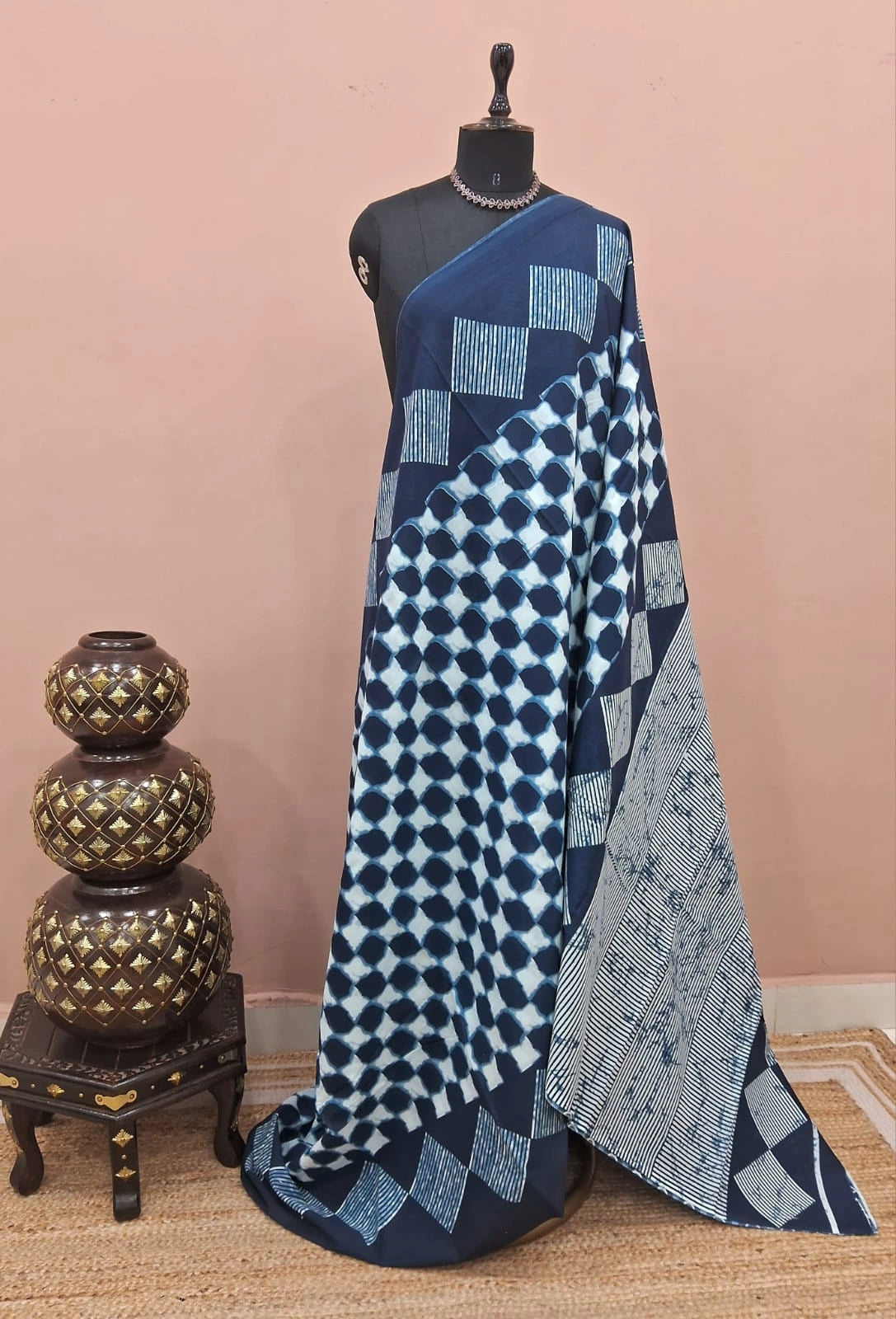 White Mulmul Cotton Saree