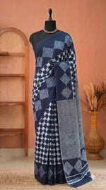 White Mulmul Cotton Saree