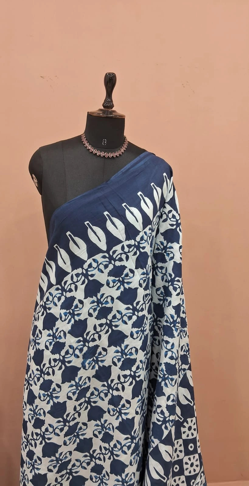 White Pure Mulmul Cotton Saree 1